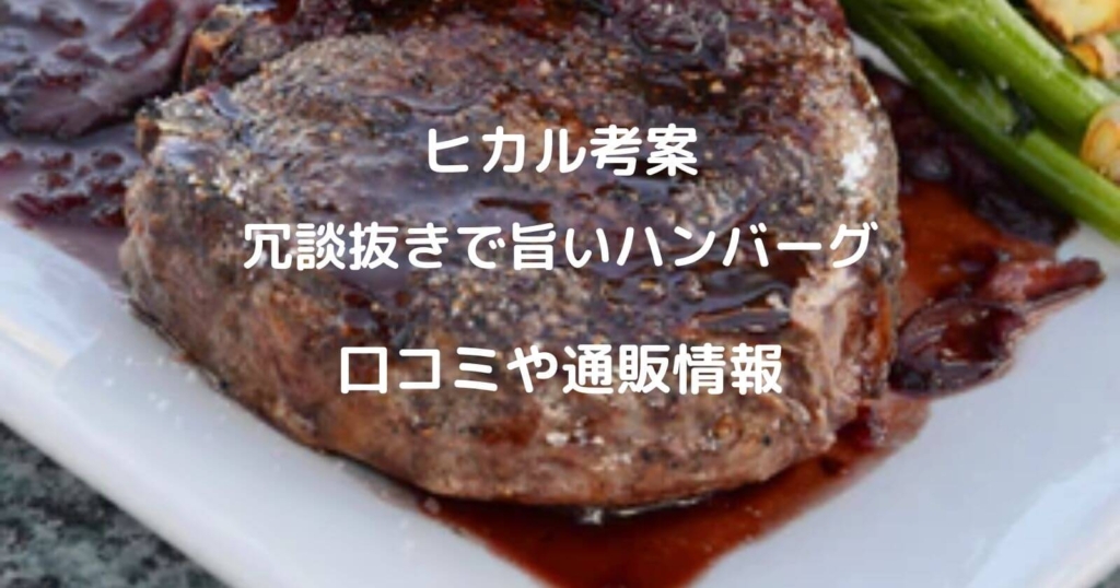 ヒカル考案「冗談抜きで旨いハンバーグ」の口コミや通販情報