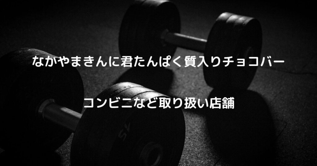 なかやまきんに君たんぱく質入りチョコバーが売ってるコンビニなどの取り扱い店舗